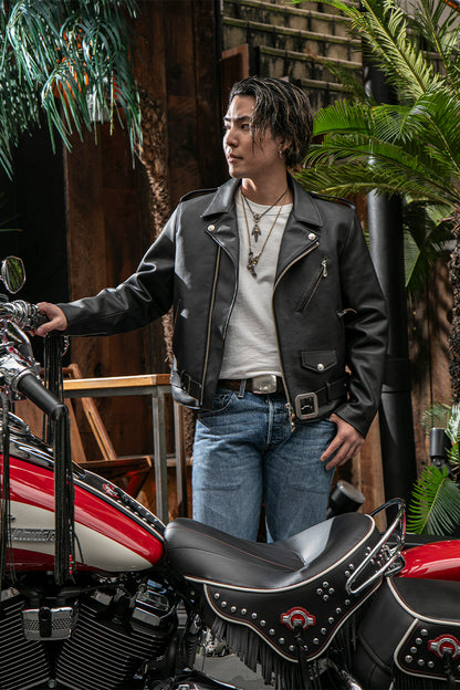 "NATIVE TOKYO STYLE" W RIDERS JKT SP MODEL GOD SUNS×ATSU LEATHER WORKS(BLACK)