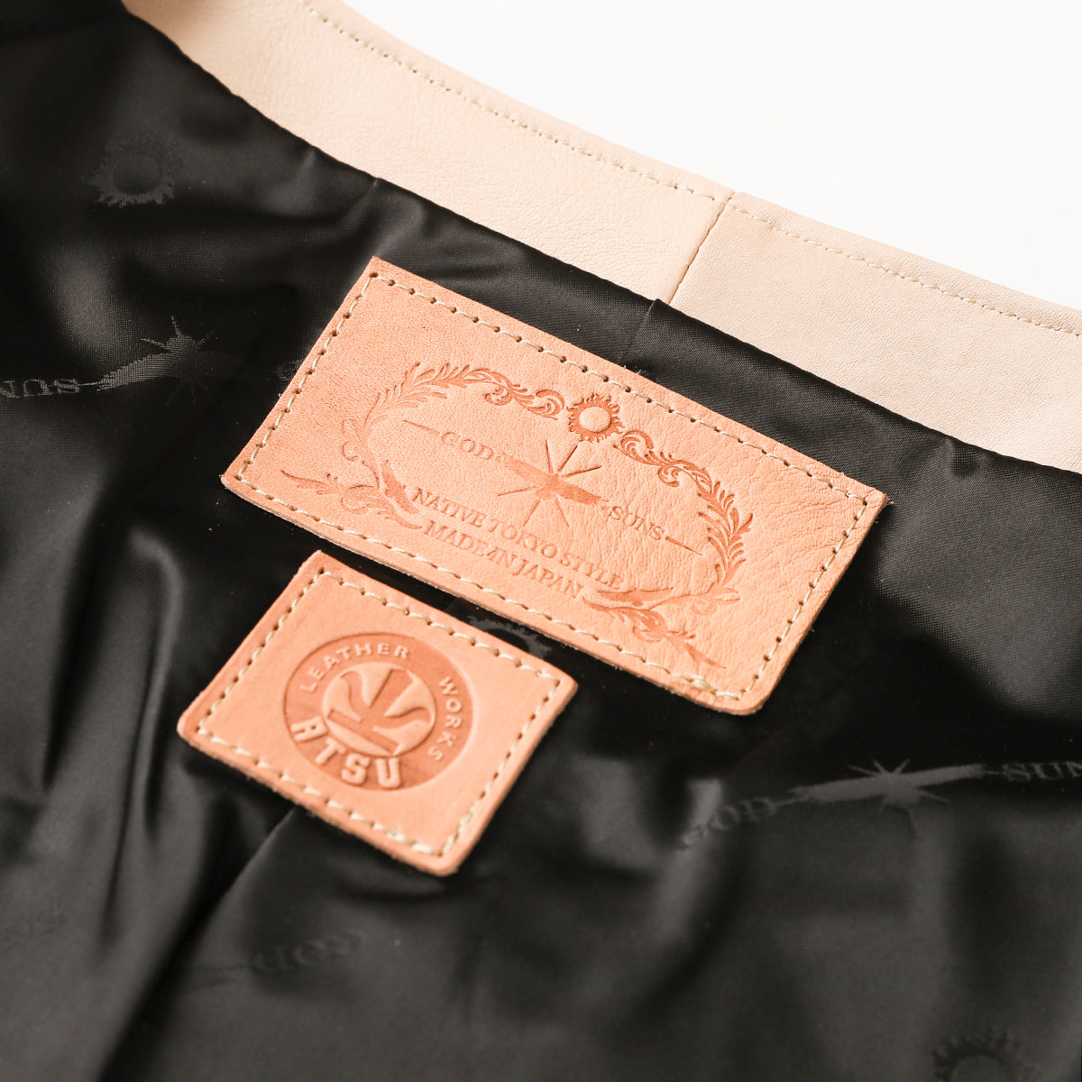 "NATIVE TOKYO STYLE" LEATHER VEST SP MODEL GOD SUNS×ATSU LEATHER WORKS(BEIGE)