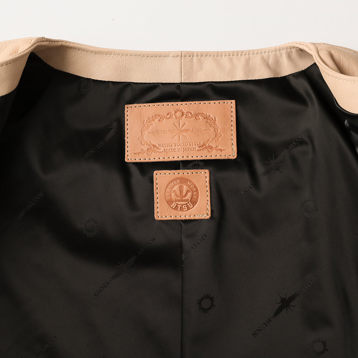"NATIVE TOKYO STYLE" LEATHER VEST SP MODEL GOD SUNS×ATSU LEATHER WORKS(BEIGE)