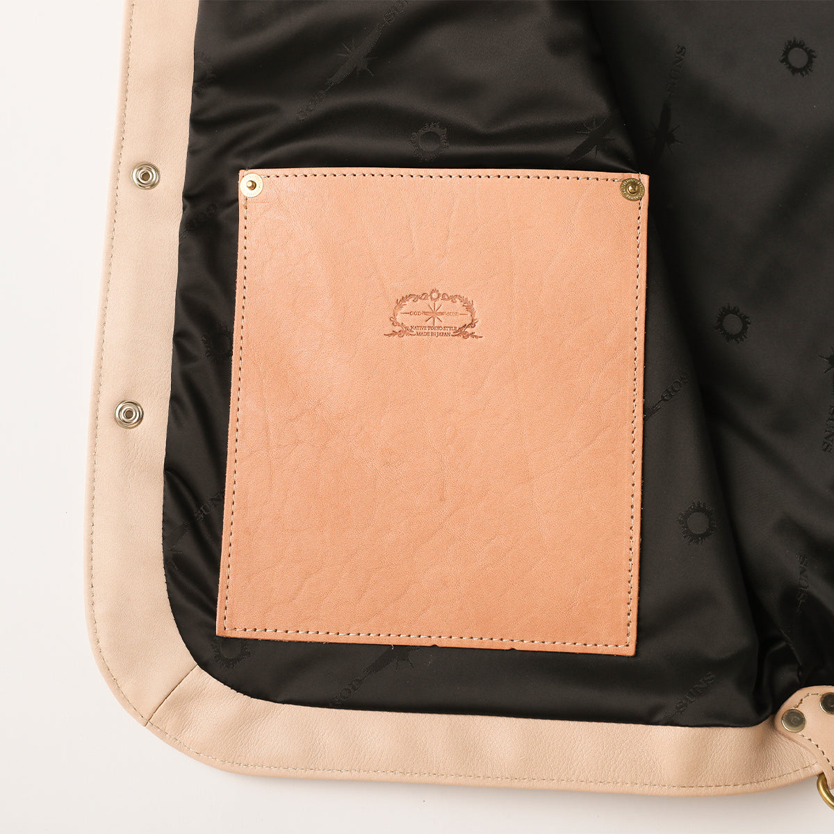 "NATIVE TOKYO STYLE" LEATHER VEST SP MODEL GOD SUNS×ATSU LEATHER WORKS(BEIGE)