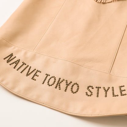 "NATIVE TOKYO STYLE" LEATHER VEST SP MODEL GOD SUNS×ATSU LEATHER WORKS(BEIGE)