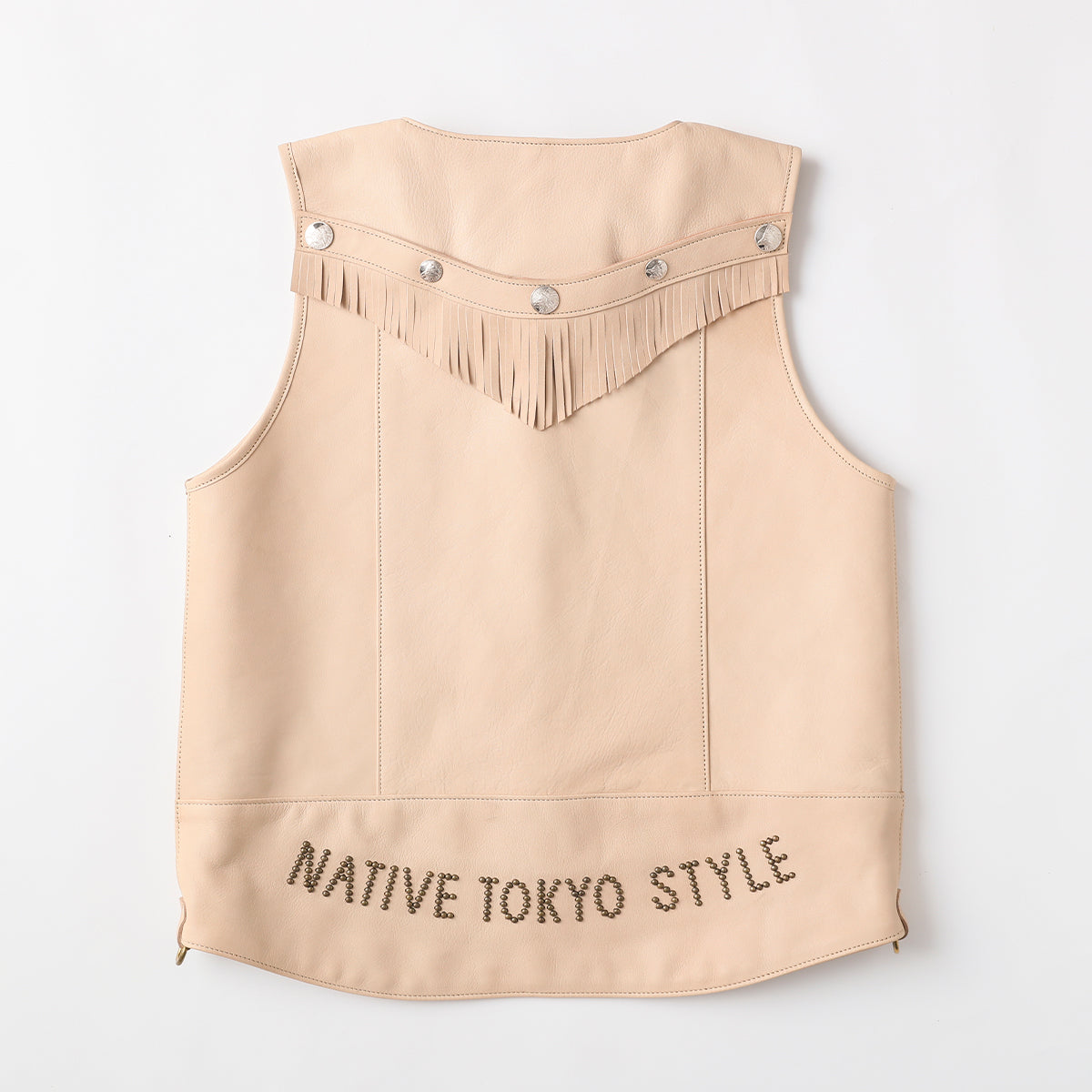 "NATIVE TOKYO STYLE" LEATHER VEST SP MODEL GOD SUNS×ATSU LEATHER WORKS(BEIGE)