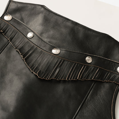 "NATIVE TOKYO STYLE" LEATHER VEST SP MODEL GOD SUNS×ATSU LEATHER WORKS(BLACK)