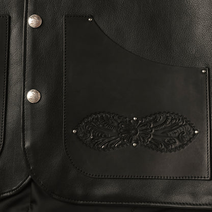 "NATIVE TOKYO STYLE" LEATHER VEST SP MODEL GOD SUNS×ATSU LEATHER WORKS(BLACK)