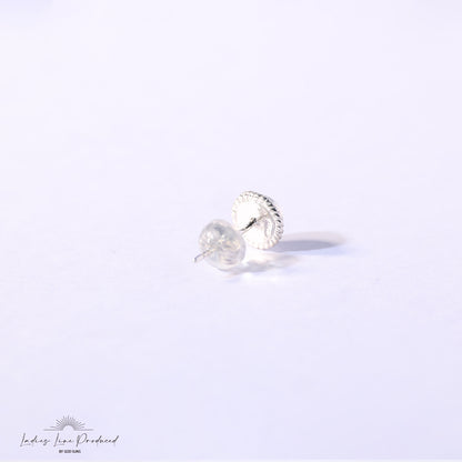 Silver rope TQ earrings (small)