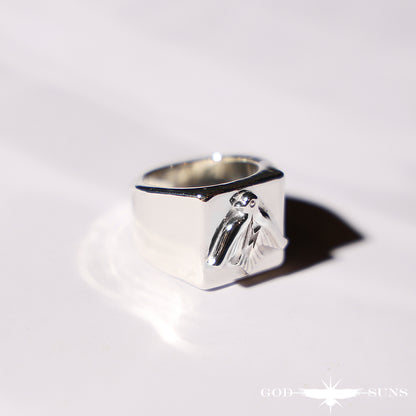 Eagle x Sunburst Ring (SV Plain) Large (Male Eagle)