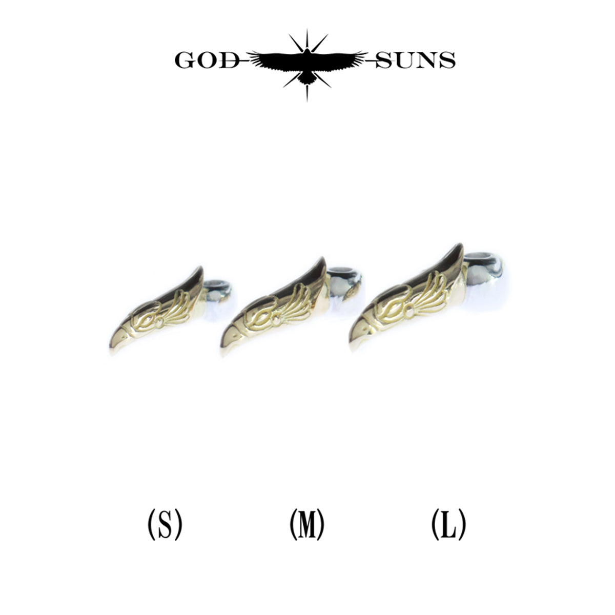 SV無垢K18イーグルヘッドビーズ（M）(1個売り)