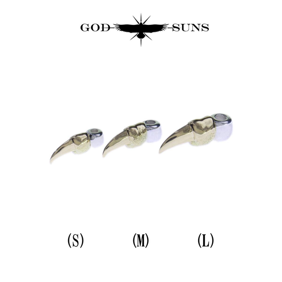 SV無垢K18イーグルクロウビーズ（M）(1個売り)