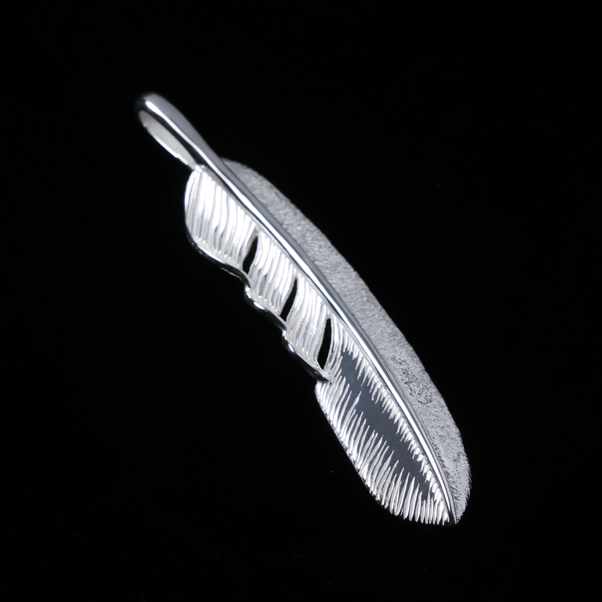 SVプレーンフェザー特大(左向き)ダイヤモンド-ダスト加工