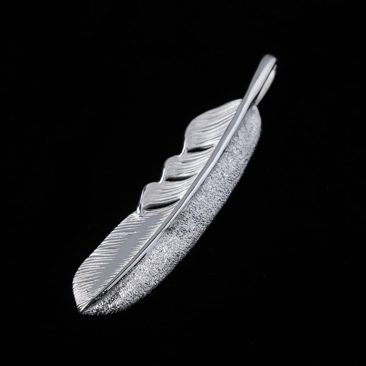 SVプレーンフェザー特大(左向き)ダイヤモンド-ダスト加工