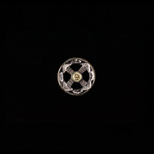 白頭鷲ホイールLL  PTサークル×SVクロス×K18プレート SPメタル付き (K18メタル×PT印台) "イーグル×サンバーストTYPE"