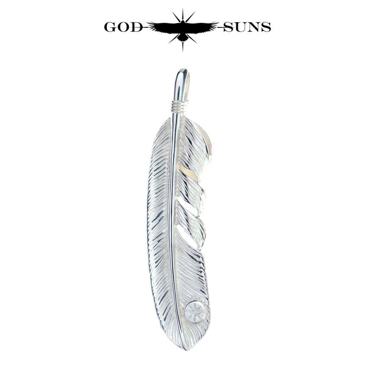 Silver Heart Gold Rope TQ Feather LL (Left Facing) 68mm Type