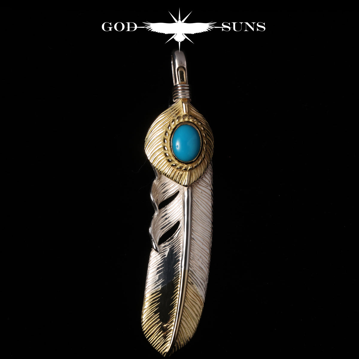 特大金ハート金縄TQ先金フェザー（左向き）74mmタイプ