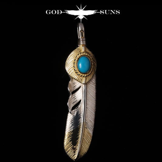 特大金ハート金縄TQ先金フェザー（左向き）74mmタイプ