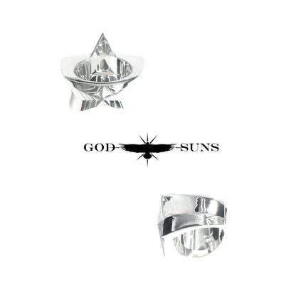 Eagle x Sunburst Ring (SV Plain) Large (Male Eagle)