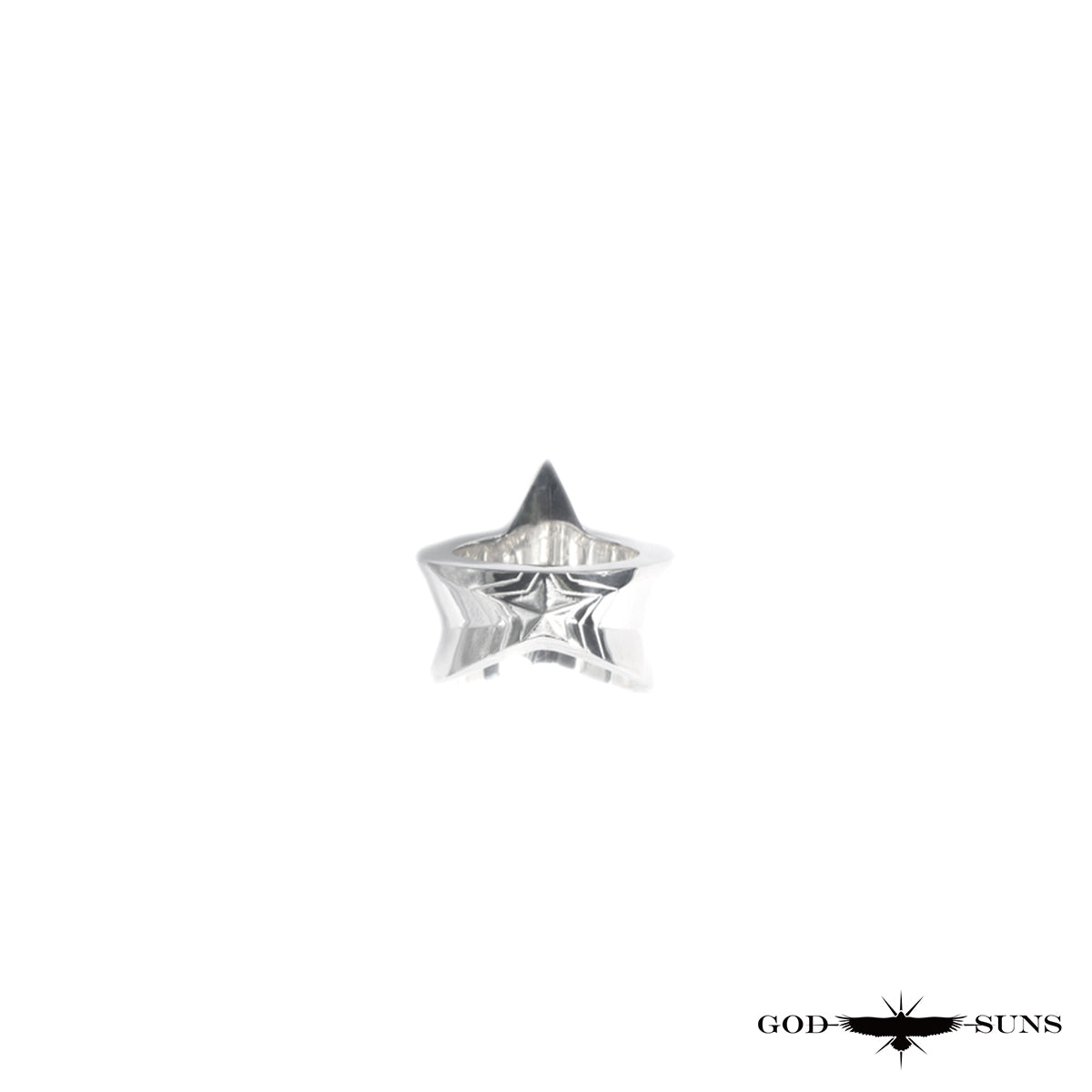 Eagle x Sunburst Ring (SV Plain) Large (Male Eagle)