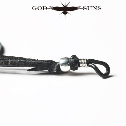 Silver solid stone beads (left) (sold individually)