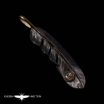 Bald Eagle Series Extra Large Platinum Tip Feather (Facing Right) 74mm Type