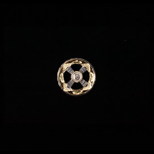 白頭鷲ホイールLL K18サークル×SVクロス×PTプレート SPメタル付き (PTメタル×K18印台)  "イーグル×サンバーストTYPE"