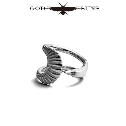 Eagle x Sunburst Ring (SV Plain) Large (Male Eagle)